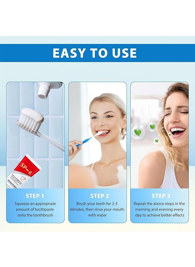 أس بي مشرق معجون الأسنان الأبيض الساطع 120g, البروبيوتيك معجون الأسنان التبييض, البروبيوتيك معجون الأسنان الأبيض الساطع معجون الأسنان إدارة صحة الفم, تنظيف عميق معجون الأسنان الرعاية, التنفس الطازج - Image 5