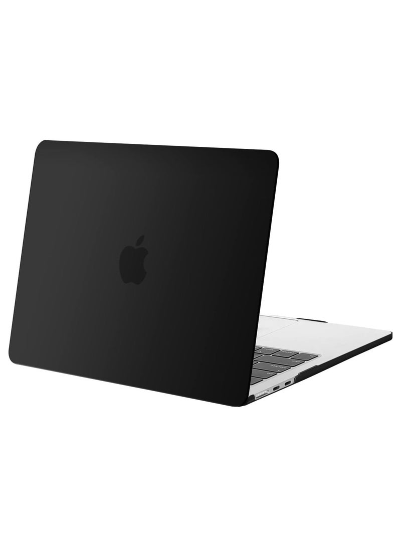 متوافق مع غطاء MacBook Air بحجم 13.6 بوصة إصدارات 2024 2023 2022 M3 A3113 M2 A2681 مع شاشة Liquid Retina و Touch ID، غطاء حماية صلب بلاستيكي باللون الأسود - Image 1