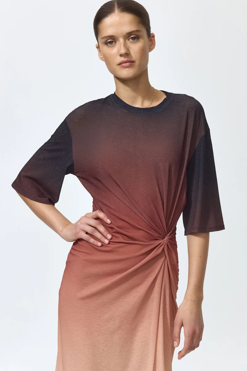 H&M  Knot-detail T-shirt dress for Women | Best Price UAE