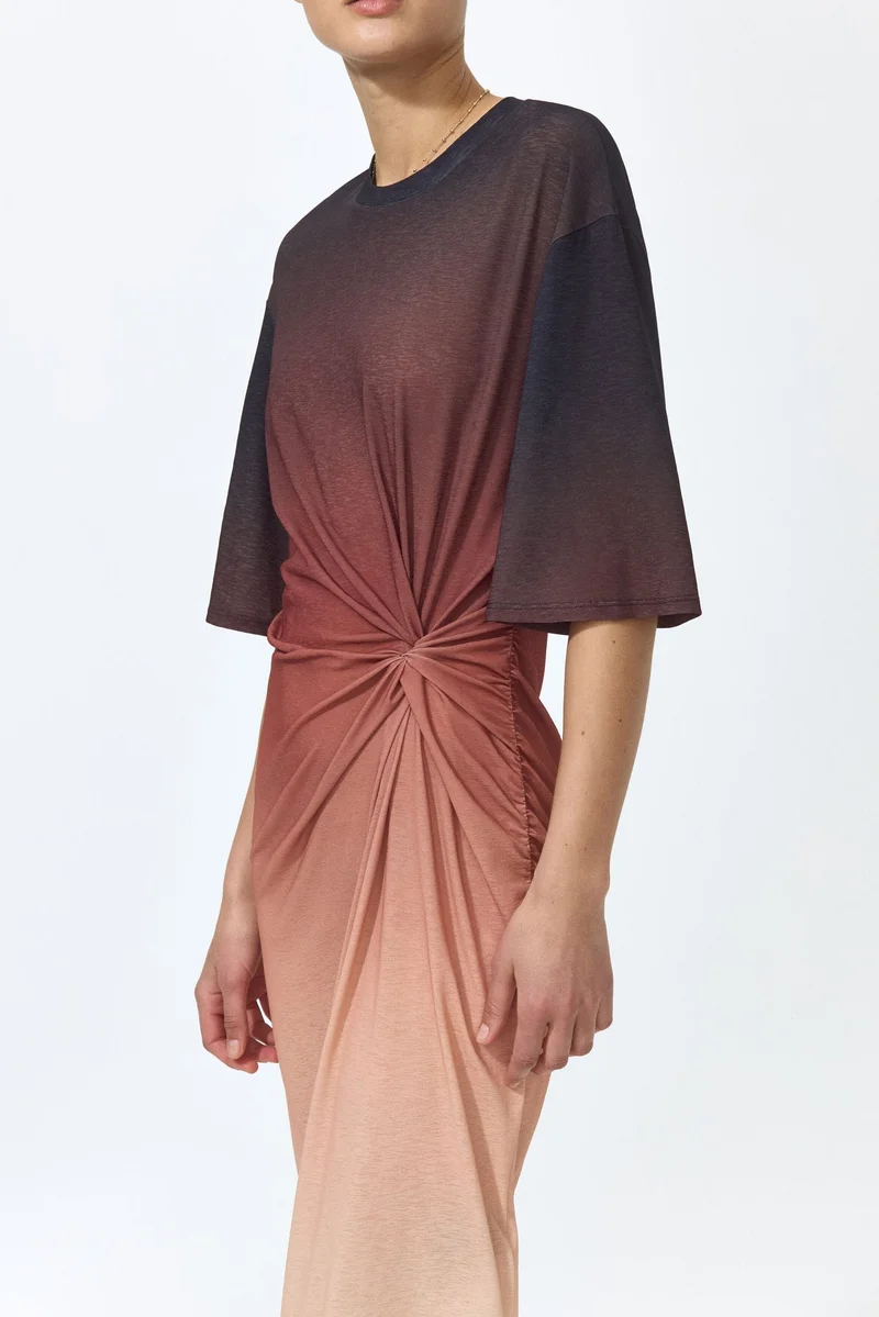 Knot-detail T-shirt dress