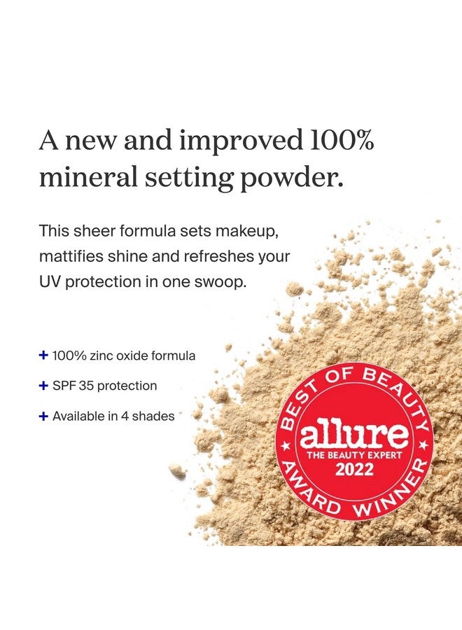 Supergoop! (Re) Setting 100% Mineral Powder Light 0.15 Oz Makeup Setting Powder + Broad Spectrum Spf 35 Pa+++ Sunscreen With Ceramides Olive Glycerides & Coated Silica Spheres - Image 3