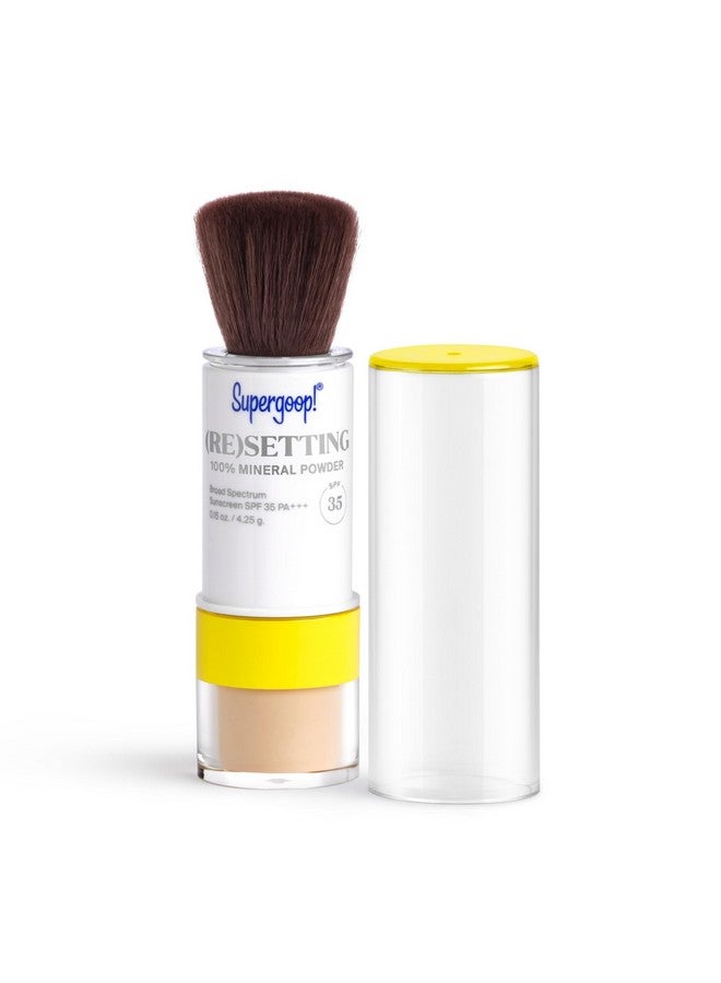 Supergoop! (Re) Setting 100% Mineral Powder Light 0.15 Oz Makeup Setting Powder + Broad Spectrum Spf 35 Pa+++ Sunscreen With Ceramides Olive Glycerides & Coated Silica Spheres - Image 2