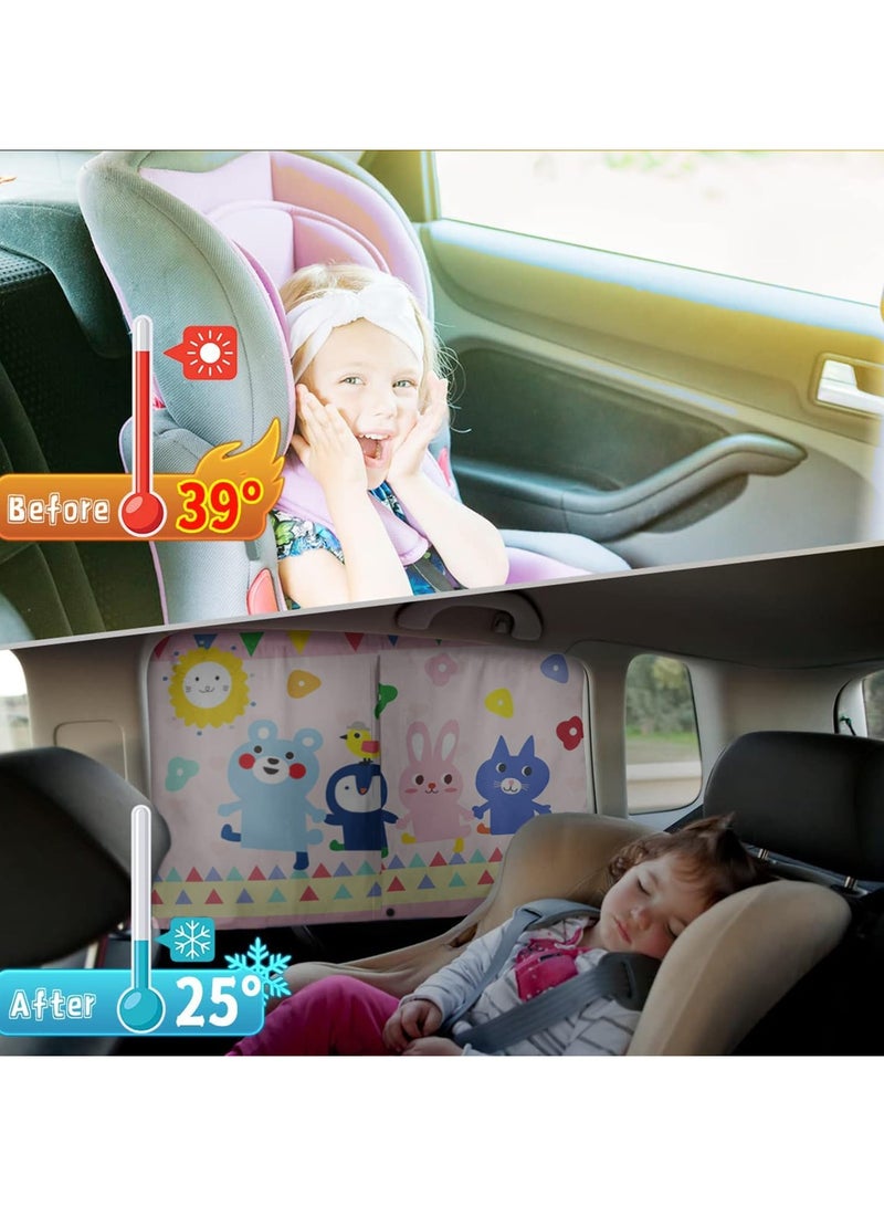 general Baby Car Curtains, 2 Piece Magnetic Double Car Shade for Side Windows, Full and Half Shade Options, Space Car Curtains for Heat/UV Protection - Image 4