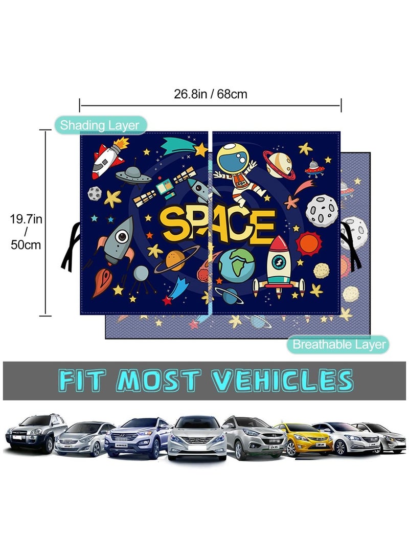 general Baby Car Curtains, 2 Piece Magnetic Double Car Shade for Side Windows, Full and Half Shade Options, Space Car Curtains for Heat/UV Protection - Image 5