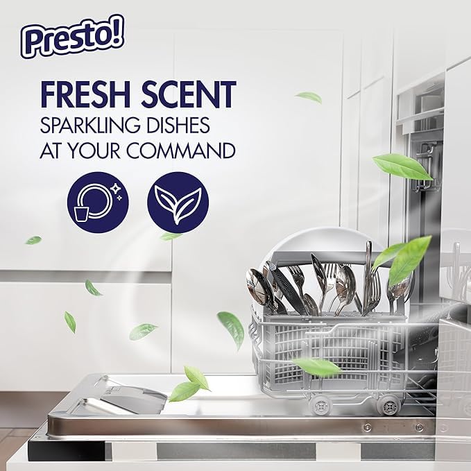 Presto! Amazon Brand - Presto! Triple Action Dishwasher Pacs, Fresh Scent, 90 Count - Image 5