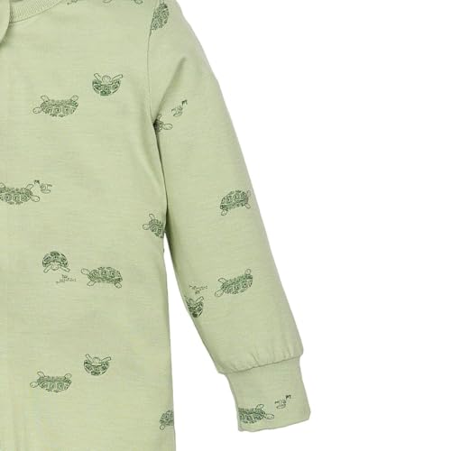 TuddyBuddy 100% Cotton Multi Color Zipper Romper Sleepsuit/Romper/Jumpsuit for Baby (0 Months-3 Months, Tortoise, Olive) - Image 5