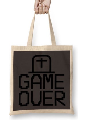 Print Shop Blusa Game Over Tote Bag Long Handle
