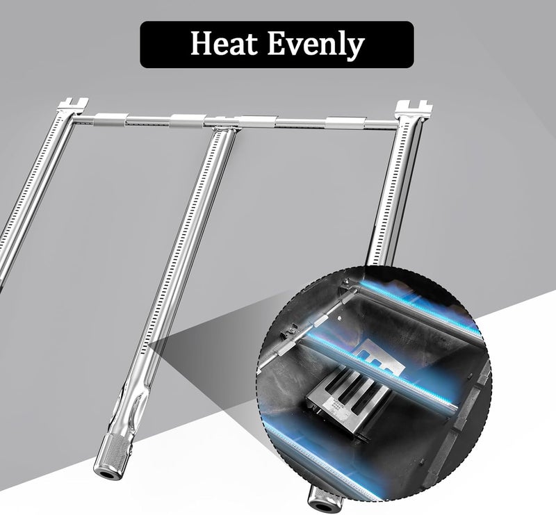 Utheer 69787 Grill Burner Replacement for Weber Spirit and GS4 Spirit II 300 Series, Spirit E310 E320 S310 S320 E330 S330 Gas Grills, 18 Inch 304 Stainless Steel Grill Burner for Weber Spirit II E-310 - Image 5