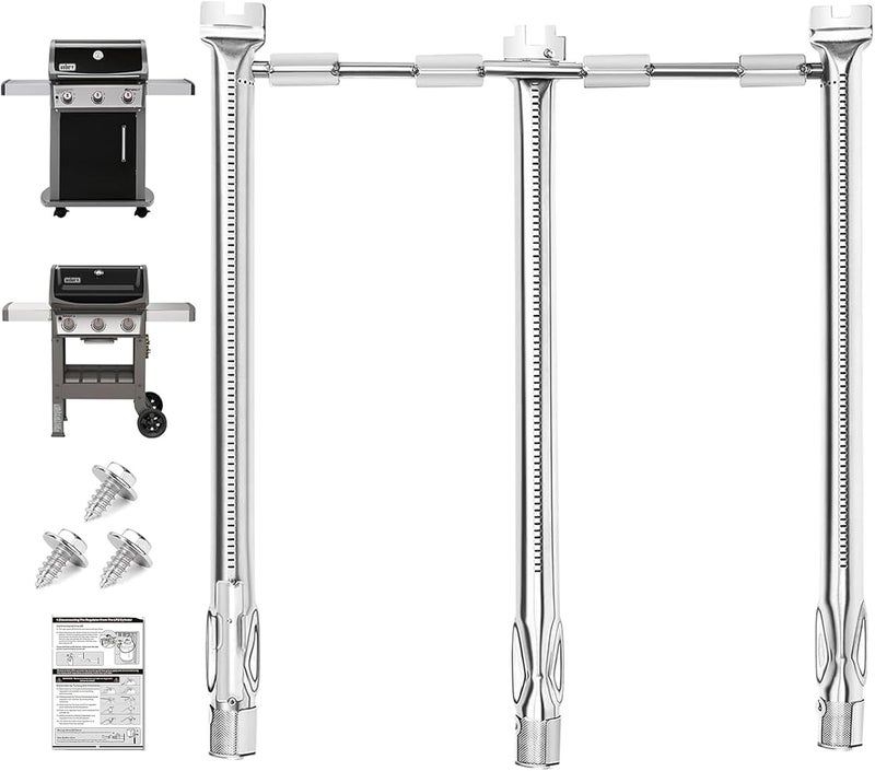Utheer 69787 Grill Burner Replacement for Weber Spirit and GS4 Spirit II 300 Series, Spirit E310 E320 S310 S320 E330 S330 Gas Grills, 18 Inch 304 Stainless Steel Grill Burner for Weber Spirit II E-310 - Image 1