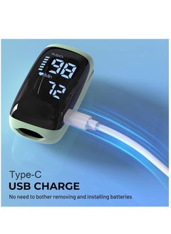 Furtey Pulse Oximeter Fingertip with Rechargeable Oxygen Meter Finger Pulse Oximeter Rechargeable Pulse Oximeter Accurate Fast Oximetry SpO2 Reading for Outdoor Sports  - Image 4