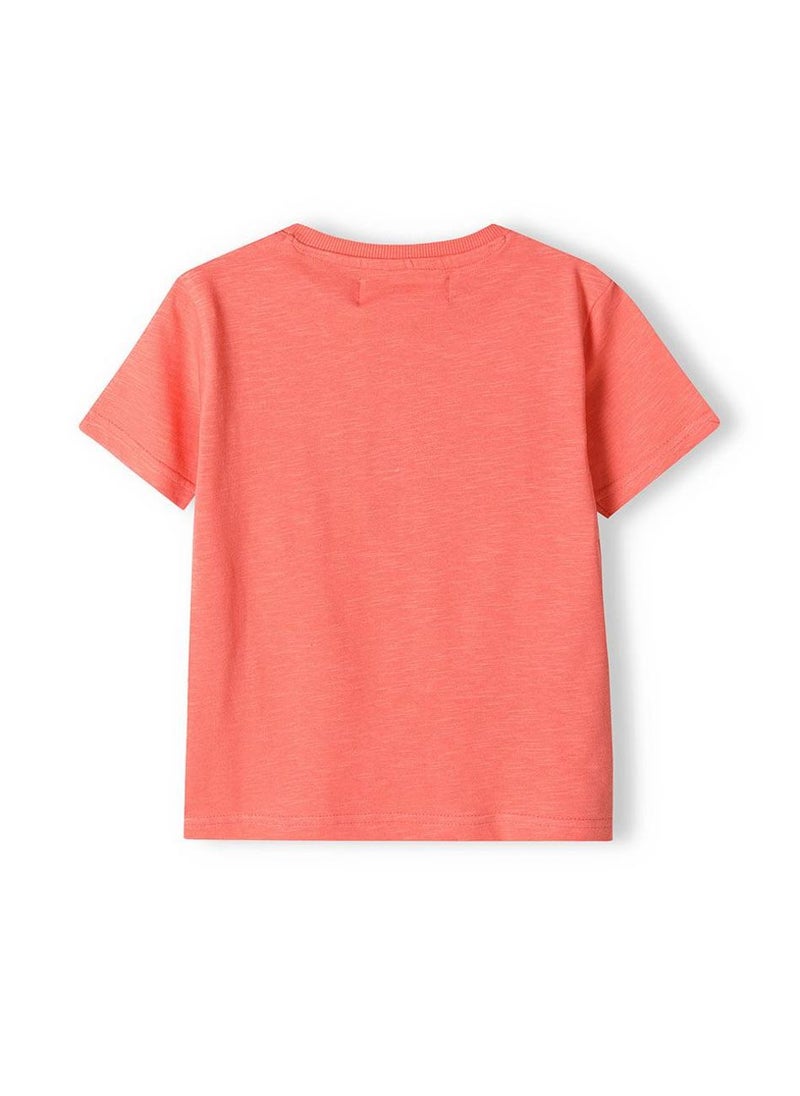 MINOTI Teen Henley T-Shirt with Short Sleeves and Button Neckline - Image 2