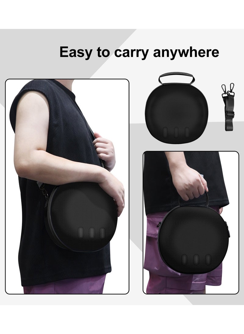 Waterproof Hard Carrying Case for Meta Oculus Quest 3 VR Gaming Headset and Touch Controllers nd Other Accessories Shockproof Carrying Bag Organizer Case with Mesh Pocket Suitable for Travel and Home Storage(Black)