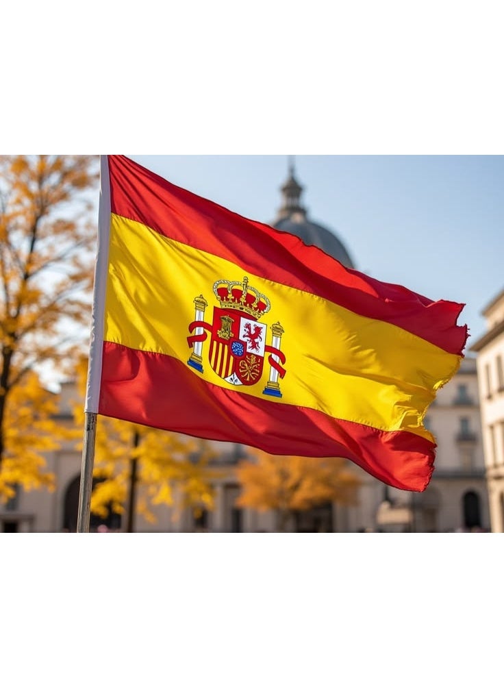 ARS Spain Flag - Heavy-Duty 210D Satin, Spain Flag for Outdoor/Indoor, Fade Resistant, Flag Day, And Home-Polyester, Sport Day, FIFA World Cup-Size Available - Image 5