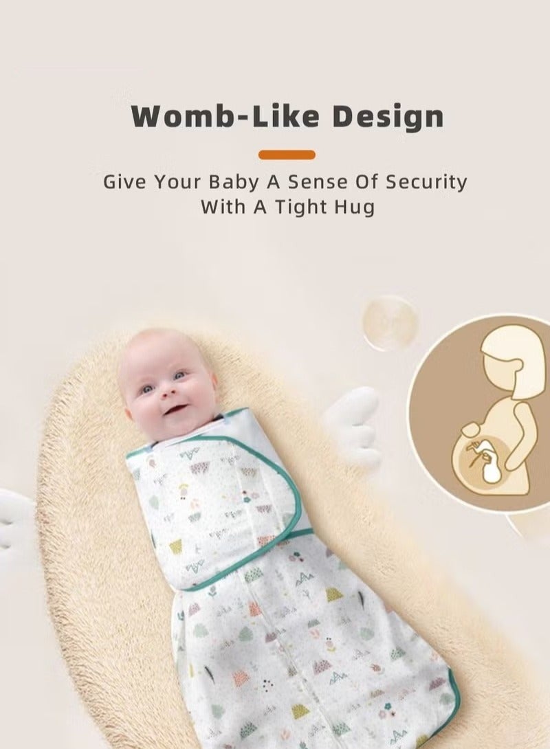 6 PCS Newborn Sleepsack Swaddle Blanket Baby Swaddling Wrap Infant Babies Sleeping Bag with Hat and Anti-grasping Gloves for Boy Girl Soft Cotton Sleep Sack - Image 3