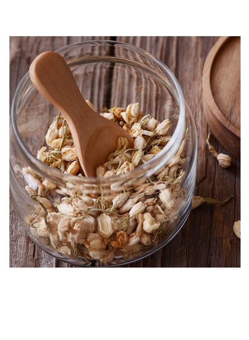Small Wooden Salt Spoon - 10 Pack Mini Wood Spoon with Short Handle, Perfect for Small Jars of Jam, Spices, Condiments, Seasoning, Sugar, Honey, Coffee, Tea, Mustard, Ice Cream, Milk Powder  - Image 2