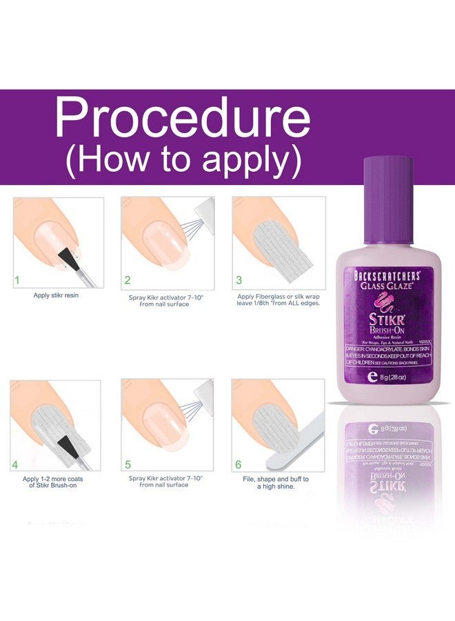 BACKSCRATCHERS Glass Glaze Stikr Resin - Strong Adhesive For Nail Wraps, Nail Tips, Nail Extensions - 8 Grams - Image 4