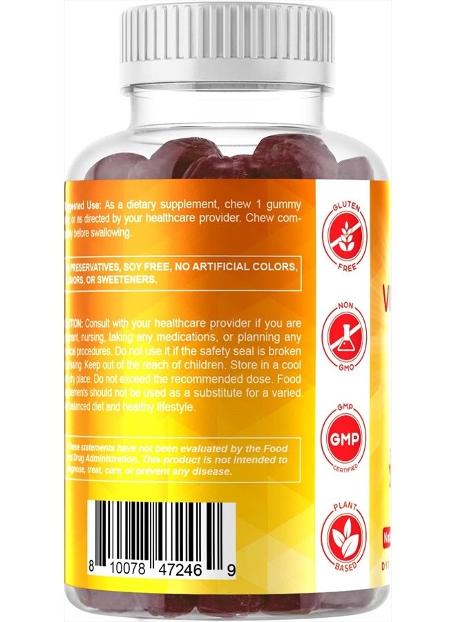 Vitamatic Sugar Free Vitamin D3 5000 IU - 120 Gummies - Great Taste - Healthy Bones, Mood & Immune System Function - Non-GMO - 120 Servings (5000 IU) - Image 5