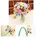 Carykon DIY Craft Iron Wire Button Felt Bouquets Kit Make 40 Flowers 8Petal Flowers - Image 3