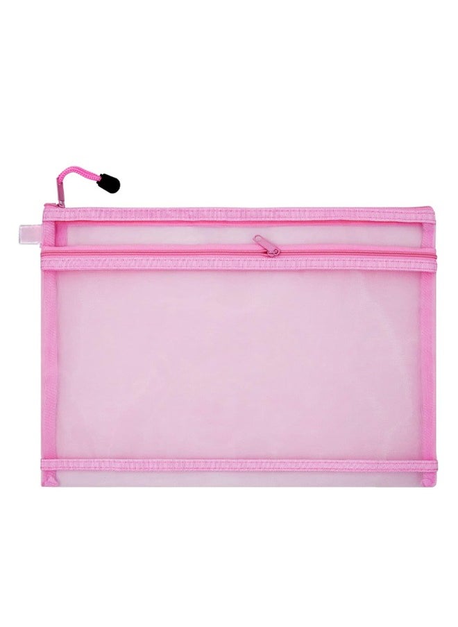 Generic - 4 Pcs Pencil Case File Folder, Nylon Mesh Zipper Pouch Zipper Bags, Waterproof Zipper Pouch, File Bags for Women Men and Kids, Zipper File Bags for Office Supplies, 13x 9.64 Inches A4 File Pocket - Image 1