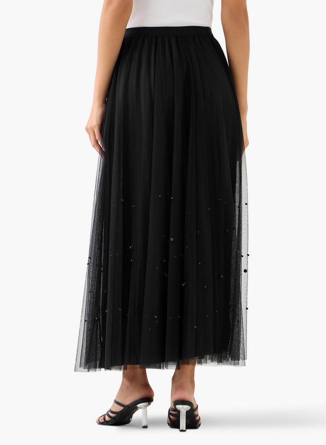 2Xtremz Maxi Embellished Skirt with Elasticated Waistband - Image 4