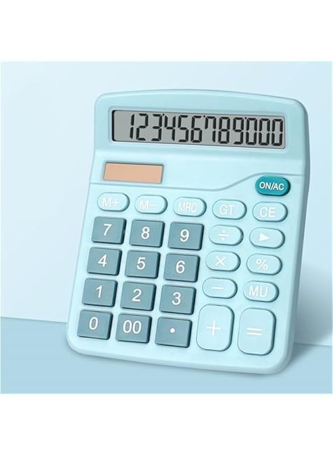 Standard Function Basic Calculator, 12-Digit Desktop Calculator, Mini Compact, Big Numbers, Solar Battery Two Power, Quick Response, for Home, Office, Primary, Secondary, College - Image 2