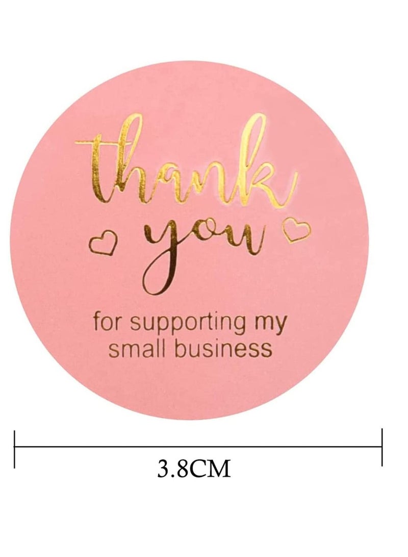 Thank You Stickers Pink Label Stickers Gift Tags for Supporting My Small Business Stickers for Sealing Decoration Birthday Party Favors Gift Bag Decor Candy Decor Cookies Weddings