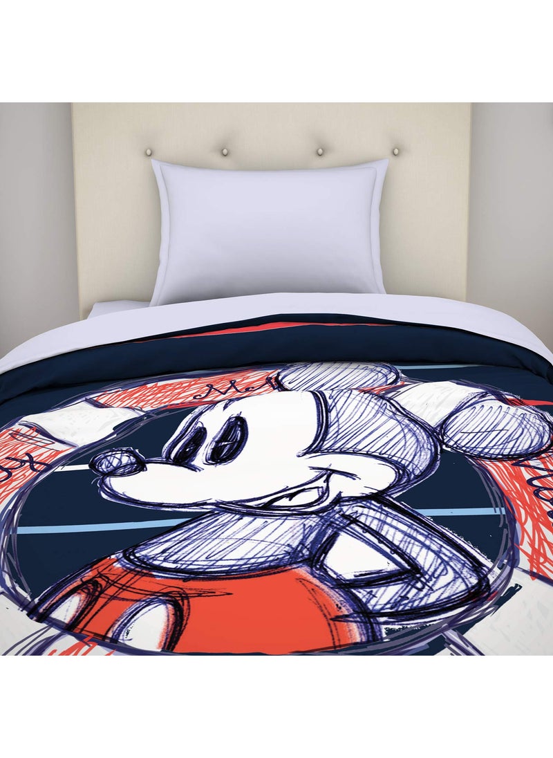 SPACES Spaces Disney Blue Red Mickey 1 Single Fleece Blanket  - Image 3