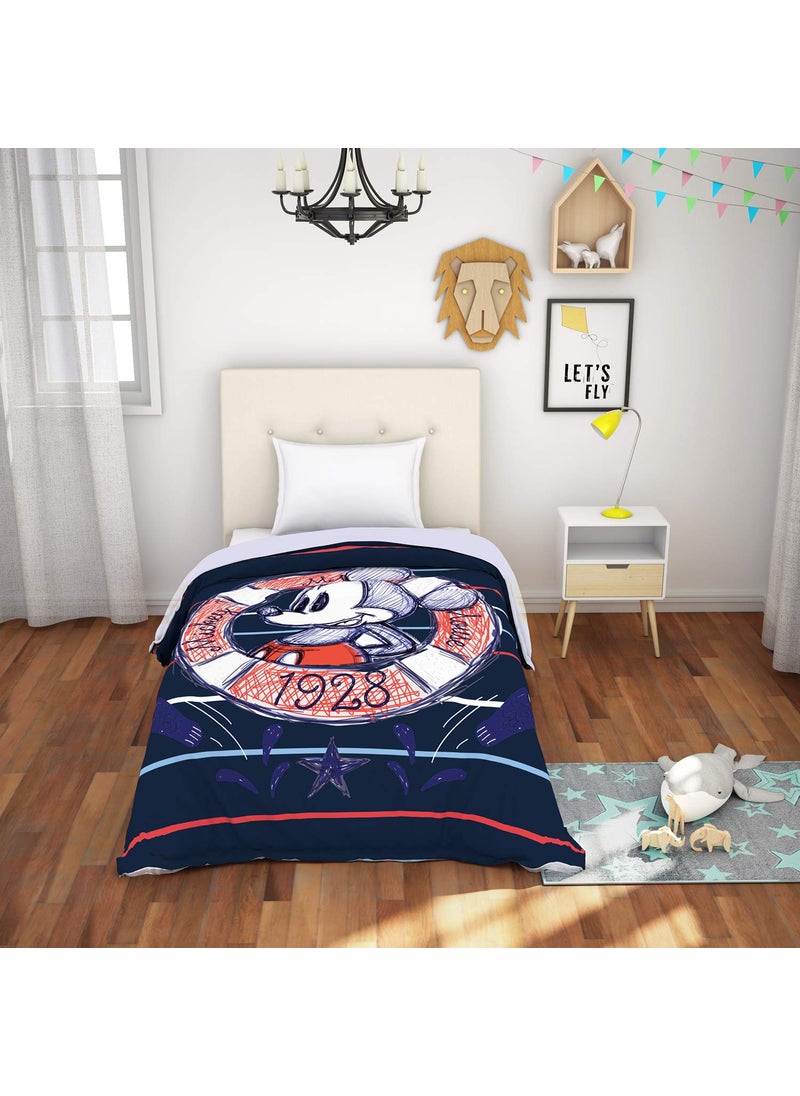SPACES Spaces Disney Blue Red Mickey 1 Single Fleece Blanket  - Image 2