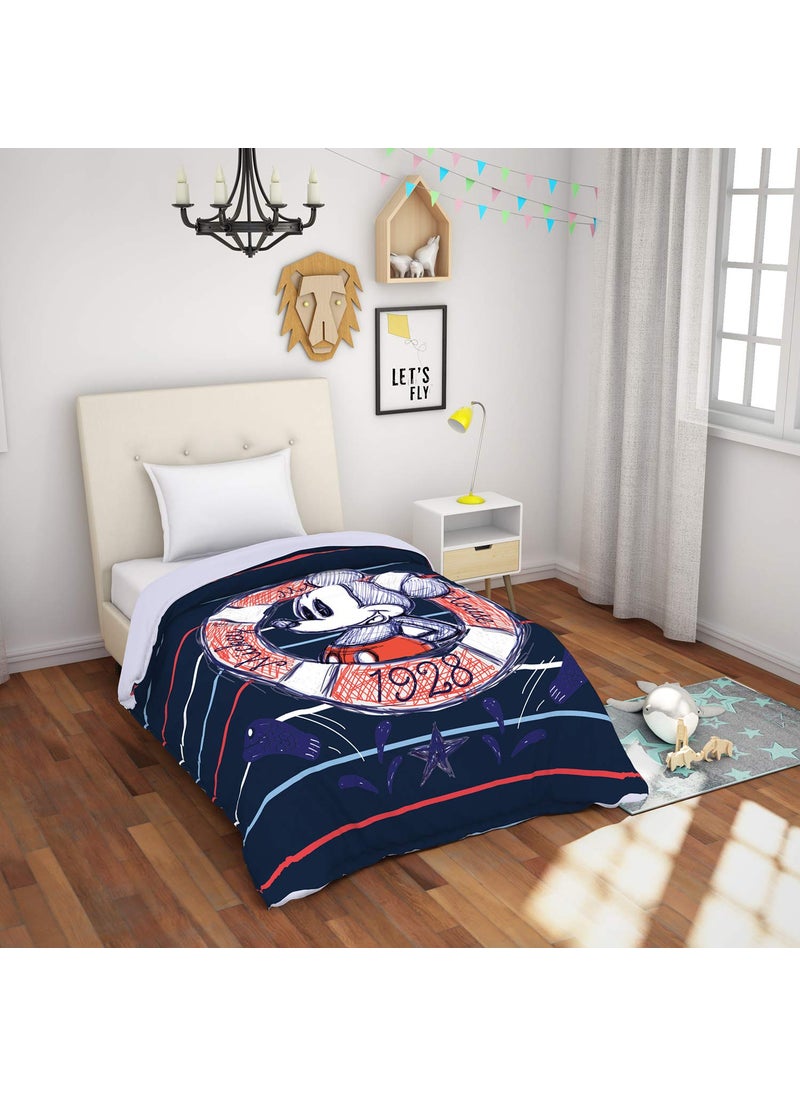 SPACES Spaces Disney Blue Red Mickey 1 Single Fleece Blanket  - Image 1