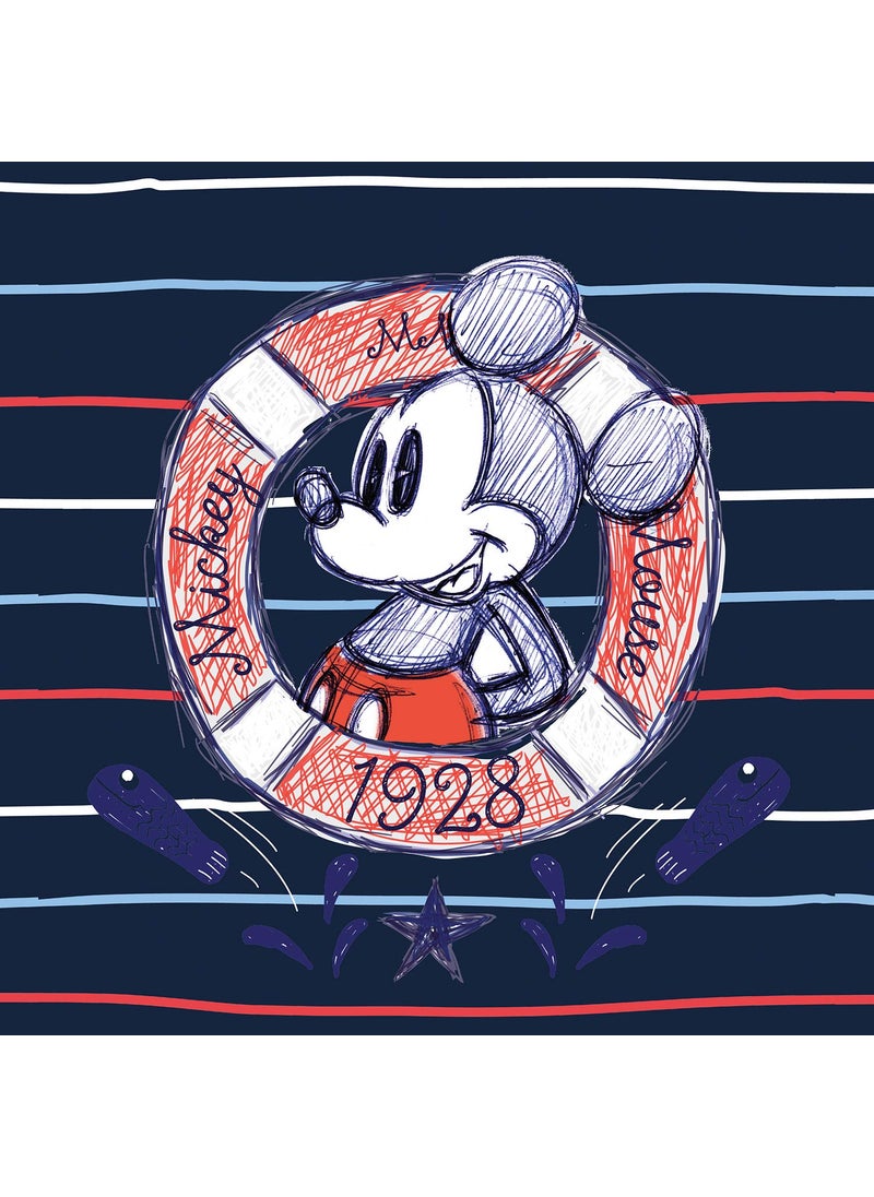 SPACES Spaces Disney Blue Red Mickey 1 Single Fleece Blanket  - Image 4