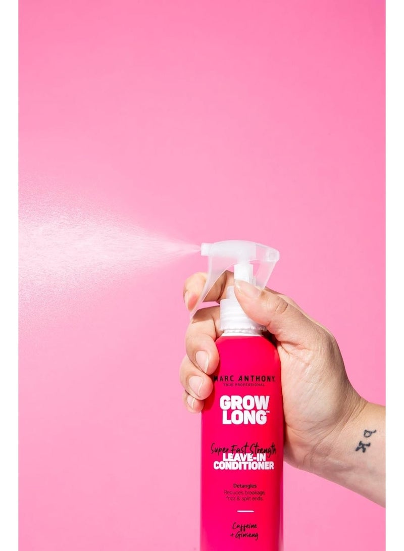 مارك أنتوني بلسم Grow Long Super Fast Strength Leave-in Conditioner بالكافيين والجينسنغ 8.4 أونصة سائلة 250 مل - Image 4