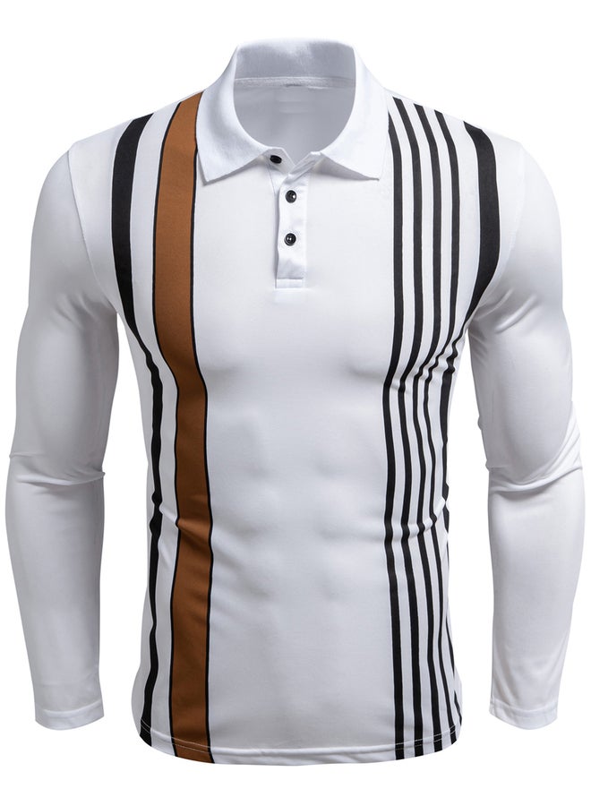 تايك تو قميص بولو مخطط بأكمام طويلة - Image 1