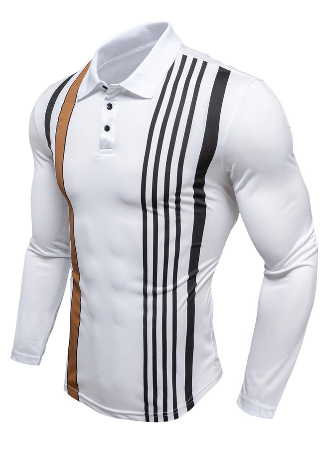 تايك تو قميص بولو مخطط بأكمام طويلة - Image 2