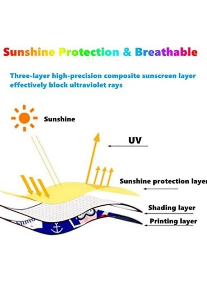 GGEROU Cute Cartoon Sunshades, Car Window Shades with Mesh Pocket - Image 3