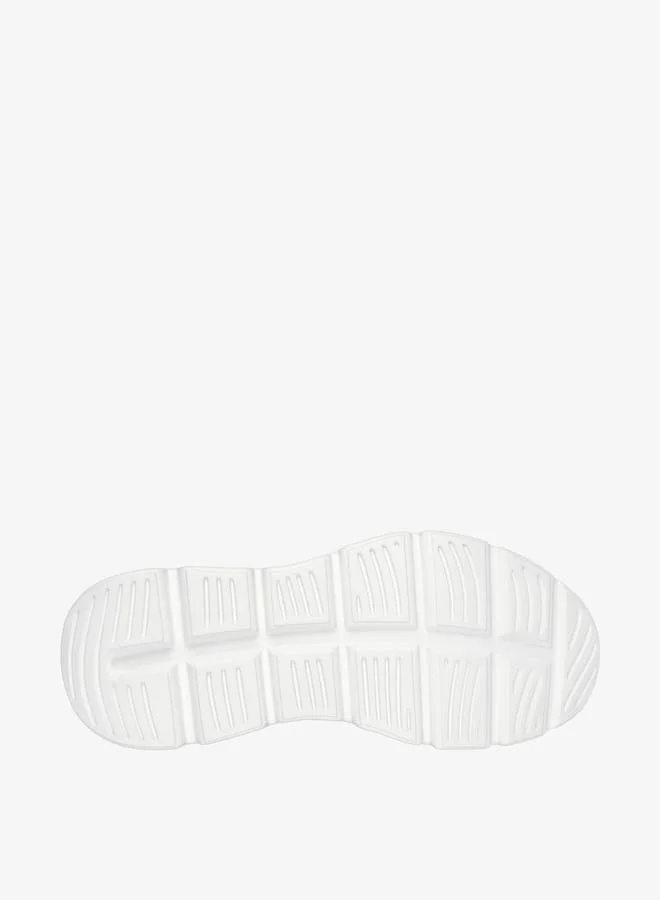 سكيتشرز Men's Mesh Lace-Up Sports Shoes - BOBS ARC WAVES SLICK MOVE