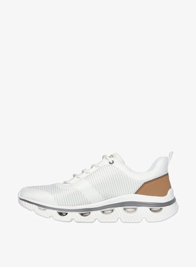 سكيتشرز Men's Mesh Lace-Up Sports Shoes - BOBS ARC WAVES SLICK MOVE