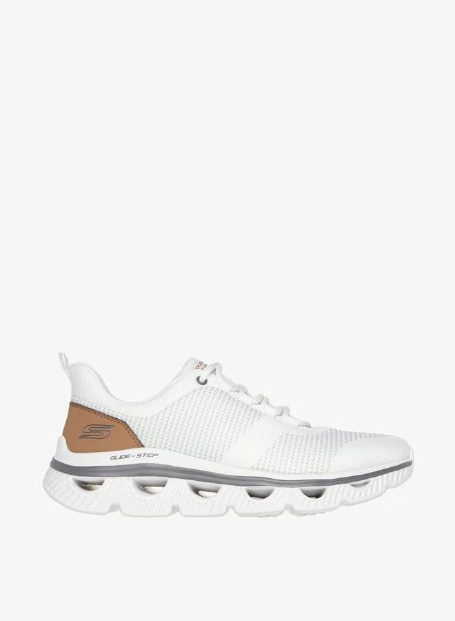 سكيتشرز Men's Mesh Lace-Up Sports Shoes - BOBS ARC WAVES SLICK MOVE