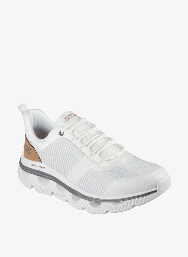 سكيتشرز Men's Mesh Lace-Up Sports Shoes - BOBS ARC WAVES SLICK MOVE