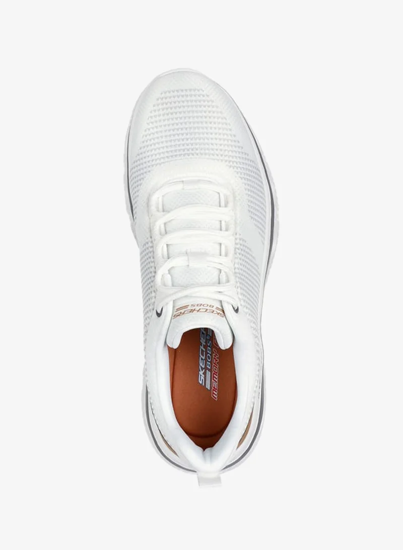 SKECHERS Men's Mesh Lace-Up Sports Shoes - BOBS ARC WAVES SLICK MOVE