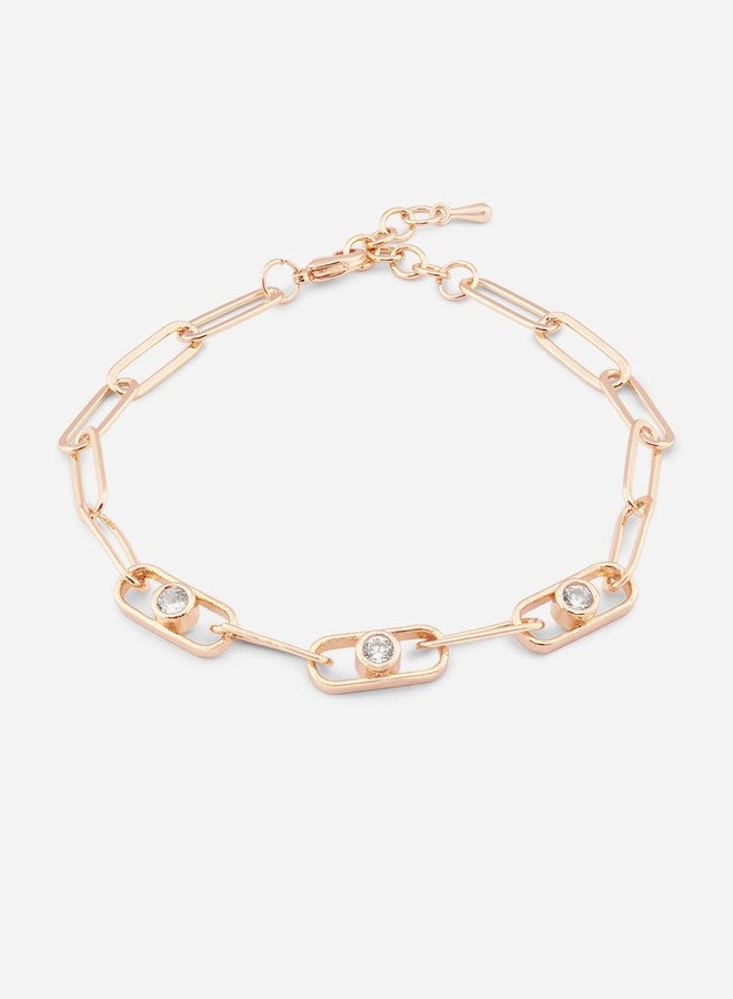 مينوتيا سوار/إسوارة/كادا/سوار معصم قابل للتعديل من النحاس الأصفر بتصميم أنيق من مينوتيا، مرصع بألماس الزركونيا المكعبة النمساوية - ذهب وردي | هدية رائعة وفريدة من نوعها لطيفة على البشرة للنساء والفتيات - Image 4