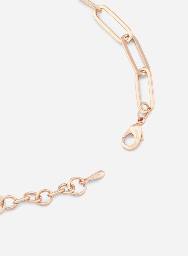 مينوتيا سوار/إسوارة/كادا/سوار معصم قابل للتعديل من النحاس الأصفر بتصميم أنيق من مينوتيا، مرصع بألماس الزركونيا المكعبة النمساوية - ذهب وردي | هدية رائعة وفريدة من نوعها لطيفة على البشرة للنساء والفتيات - Image 5