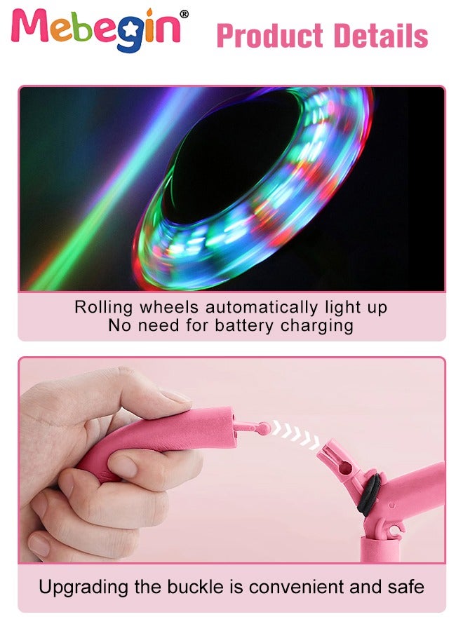 MEBEGIN Ankle Skip Ball for Kids, Foldable Skip it Ball with Colorful Flash Wheel, Outside Toys for Kids, Gift for Girls & Boys Age 5 6 7 8 9 10 Years Old - Image 3