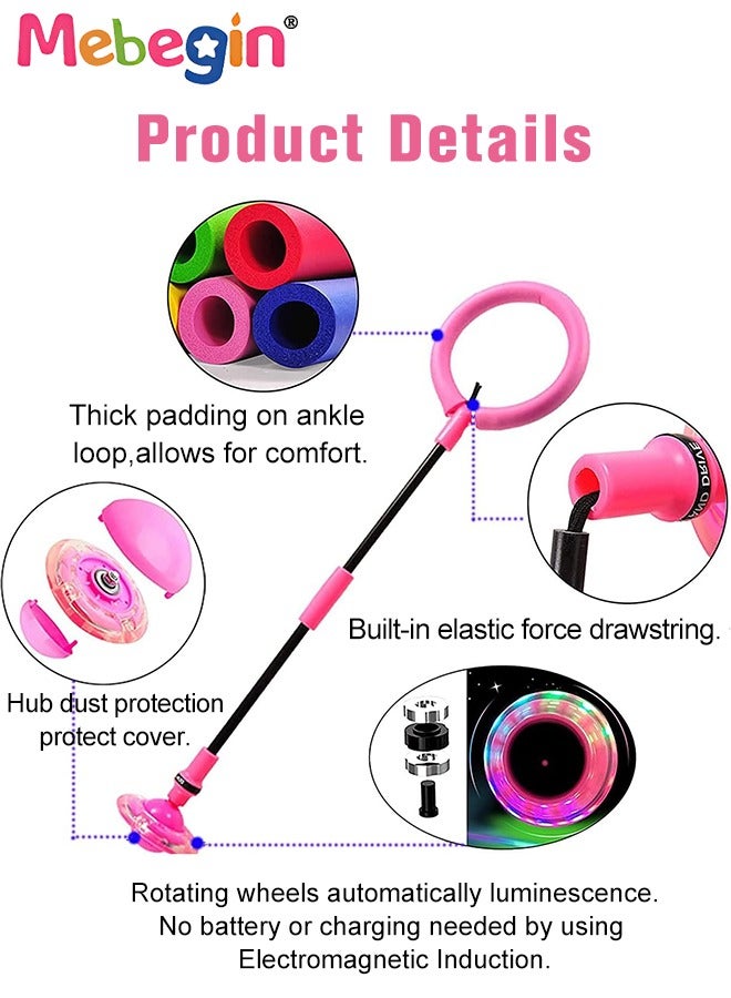MEBEGIN Ankle Skip Ball for Kids, Foldable Skip it Ball with Colorful Flash Wheel, Outside Toys for Kids, Gift for Girls & Boys Age 5 6 7 8 9 10 Years Old - Image 5