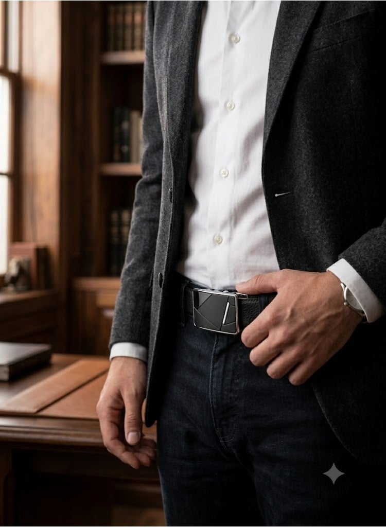 Imported exquisite men's belt buckle, made of durable, high-quality metal, can be attached and removed with all types of belts - Image 2
