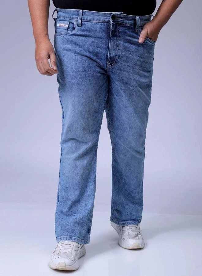 HARDSODA Men Plus Size Bootcut Solid Mid-Rise Stretchable Jeans