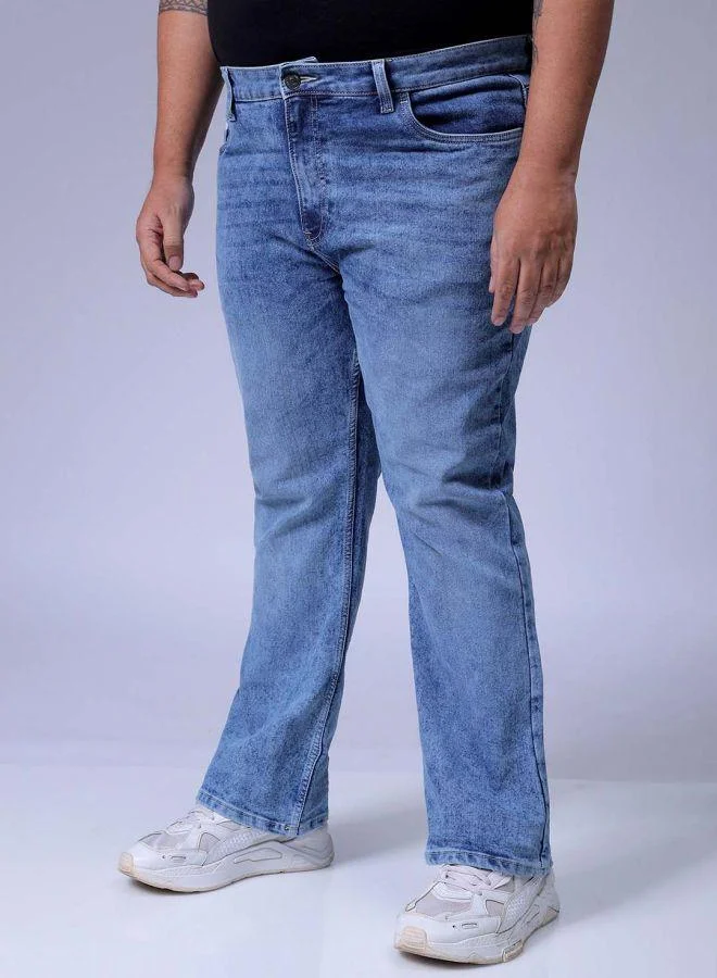 HARDSODA  Men Plus Size Bootcut Solid Mid-Rise Stretchable Jeans for Men | Best Price UAE