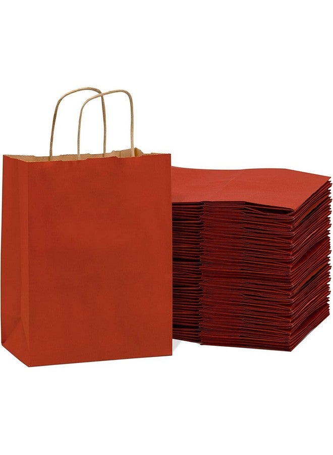 RanGit Bhumi- Gift Bags, Small Paper Bags- 8x10x4 in Red 10pcs Return Gift Bag for Corporate Events, Festivals, Party Favor- Craft Totes-Paper Carry Bags- Gift Covers (Red, Small-Pack of 10) - Image 1