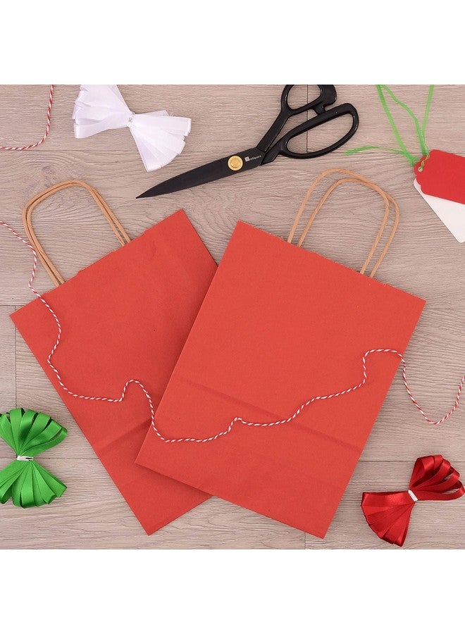 RanGit Bhumi- Gift Bags, Small Paper Bags- 8x10x4 in Red 10pcs Return Gift Bag for Corporate Events, Festivals, Party Favor- Craft Totes-Paper Carry Bags- Gift Covers (Red, Small-Pack of 10) - Image 2