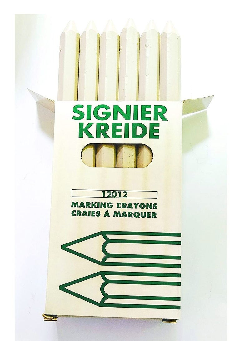 12 PCS SIGNIER MARKING CRAYON WHITE 