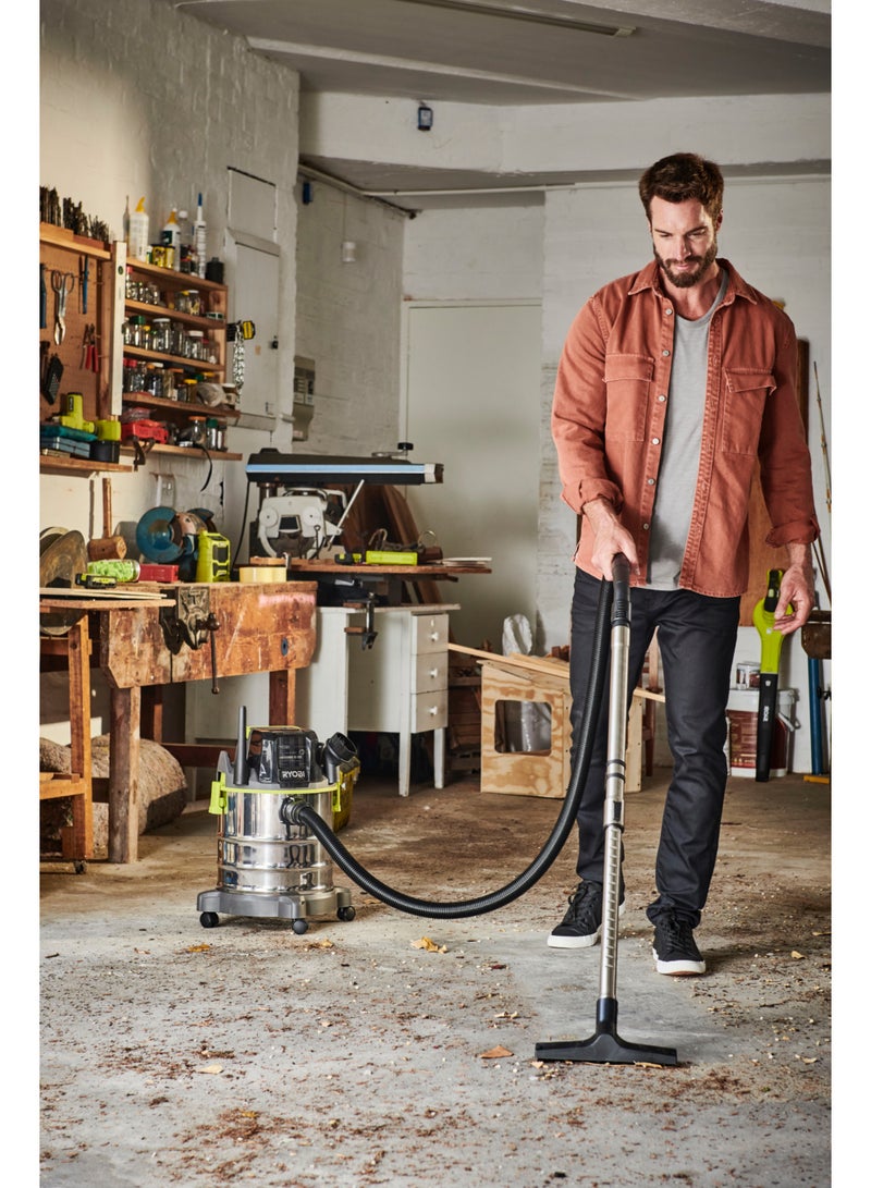 RYOBI Tools مكنسة كهربائية لاسلكية ريوبي 18 فولت ون+ رطبة وجافة، أداة عارية - Image 4